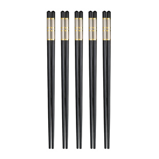 高端合金筷子家用高档轻奢耐高温酒店商用餐饮食品级抗菌防霉筷子