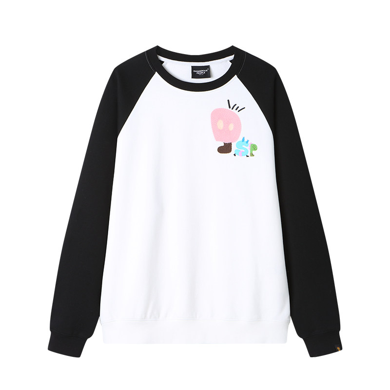 薛之谦dsp小D钩花插肩袖卫衣