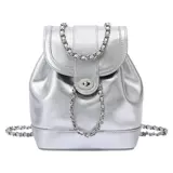 Серебряный рюкзак, модная универсальная высококачественная сумка через плечо