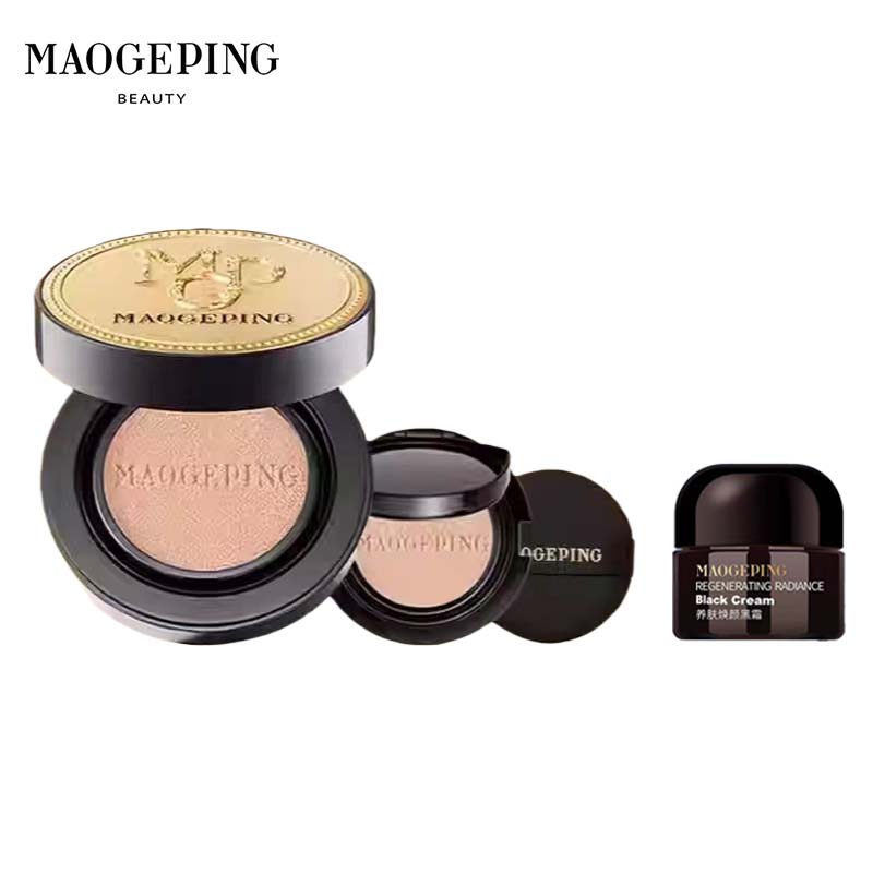 MAOGEPING/毛戈平奢华鱼子气垫养肤黑霜妆前养肤抗皱粉底液防晒R