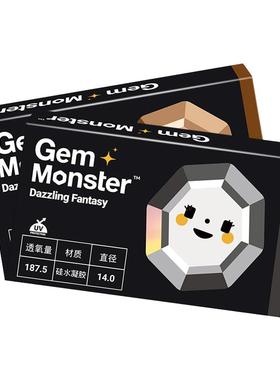 Gem Monster琦洛丽美瞳隐形眼镜近视三明治硅水凝胶月抛1片正品