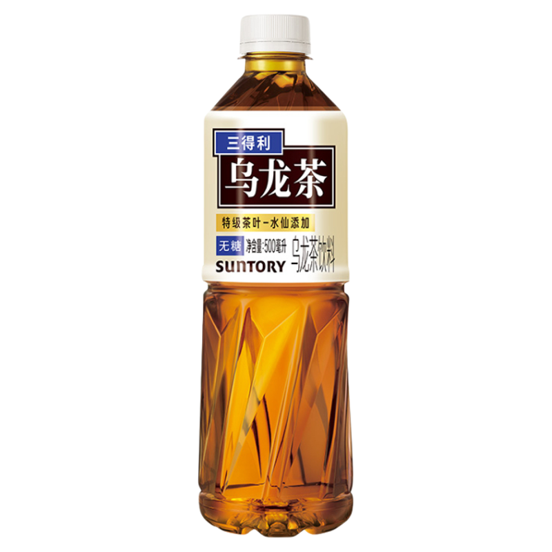 SUNTORY/三得利无糖/低糖/茉莉/橘皮乌龙茶500ml*6瓶网红茶饮料