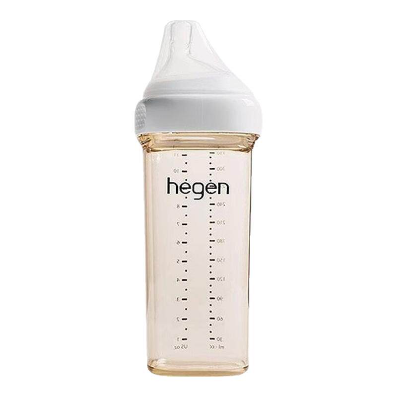 HEGEN海格恩PPSU奶瓶6月龄婴儿奶瓶耐摔宽口径防呛防胀气自带奶嘴