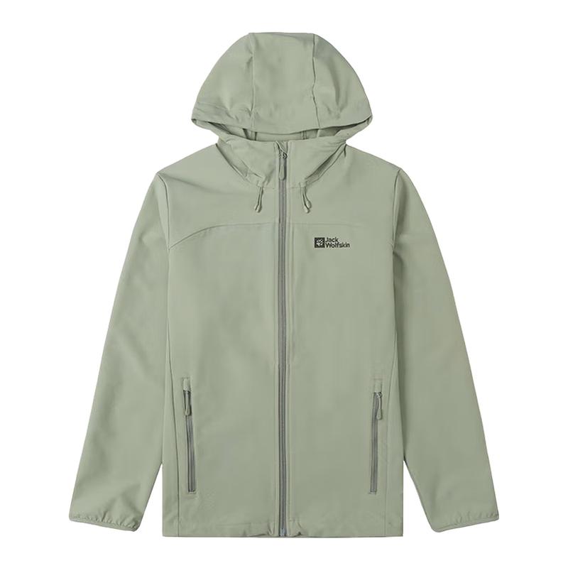 JACKWOLFSKIN狼爪2025春新款男子户外软壳衣连帽外套5303664-4137