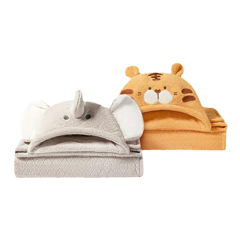 babygreat婴儿浴巾宝宝斗篷儿童大象浴袍小象洗澡A类成人礼盒送礼