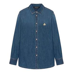 TeenieWeenie小熊衬衫 休闲通勤刺绣上衣棉质牛仔外套女 春秋款