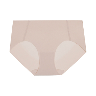 净痕抗菌底裆纯色中腰平角裤 女薄款 内裤 爱慕小裤