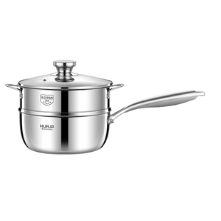 华际达真316L不锈钢雪平锅不粘奶锅无涂层宝宝辅食锅汤锅泡面锅