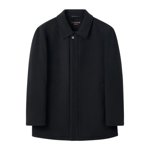 衬衫老罗一手长蓄热保暖羊毛大衣