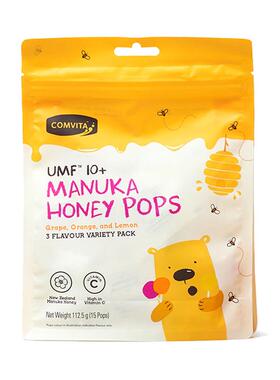 新西兰进口comvita康维他UMF10+麦卢卡蜂蜜儿童棒棒糖VC柠檬