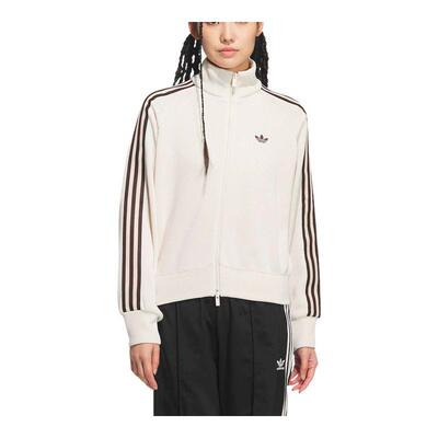 adidas阿迪达斯三叶草立领夹克女TRACK TOP三条纹针织外套 KQ5490