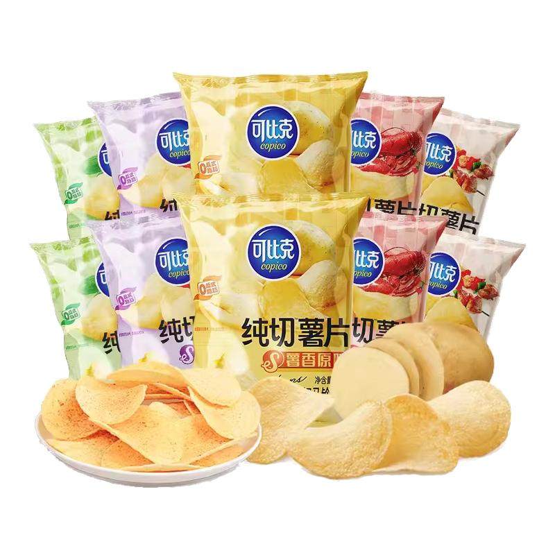 可比克纯切薯片袋装青瓜番茄味解馋多口味零食小吃袋装膨化食品,零食/坚果/特产,膨化食品,淘宝优惠券,粉丝福利购,淘宝优惠卷