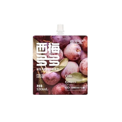 成分日记西梅多多+蓝莓多多膳食纤维浓缩原浆果汁饮料120ml袋装
