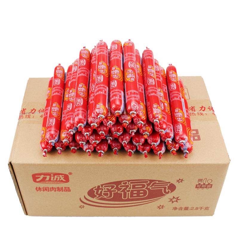 力诚火腿肠整箱批发鸡肉肠泡面图片