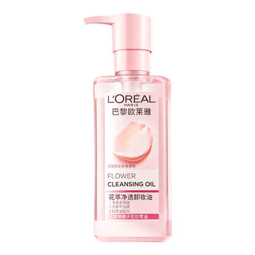 欧莱雅卸妆油女花萃净透卸妆液清洁卸妆脸面部温和官方旗舰店正品