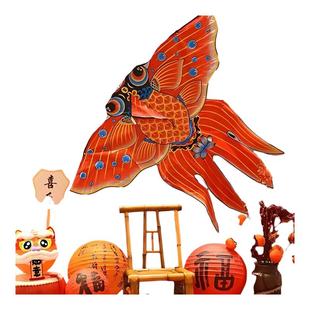古风纸鸢中式写真摄影金鱼立体风筝拍照道具国风古装创意儿童汉服