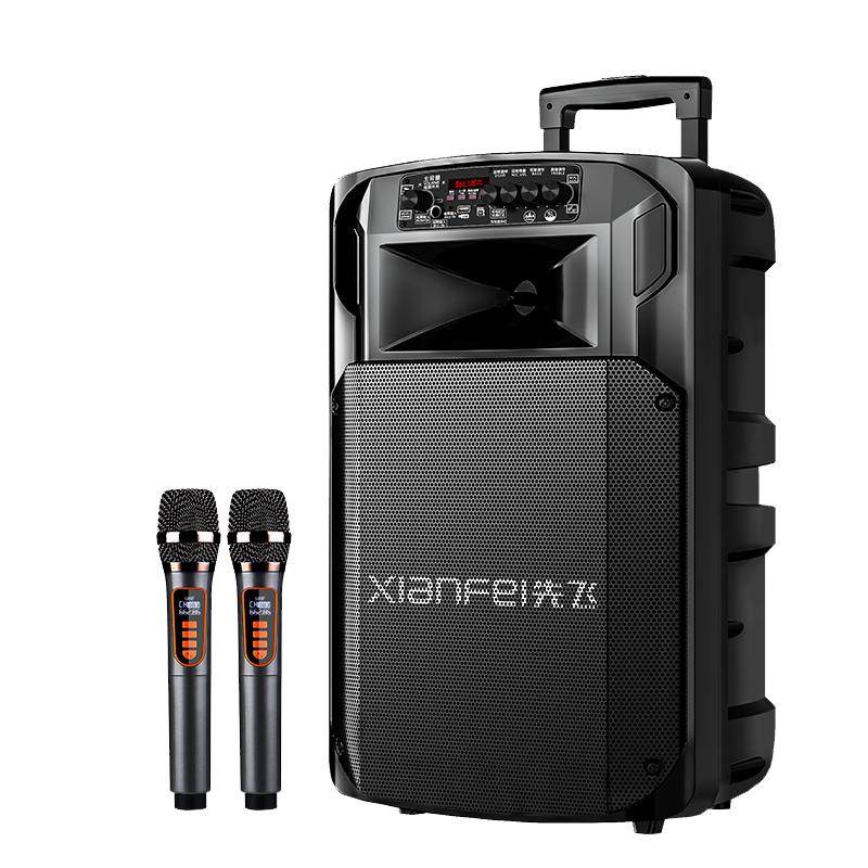 先飞广场舞蓝牙音响户外K歌拉杆音箱店铺专用家用带无线话筒唱歌