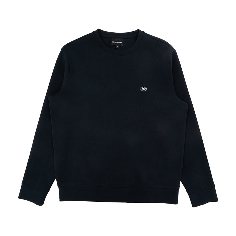 EMPORIO ARMANI阿玛尼男士logo贴花休闲卫衣男2025年秋冬新款