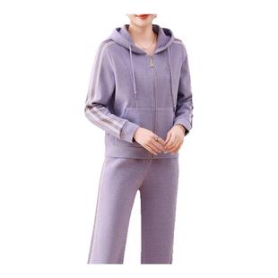 啄木鸟妈妈时尚运动服套装女春秋2026新款时髦减龄休闲开衫两件套