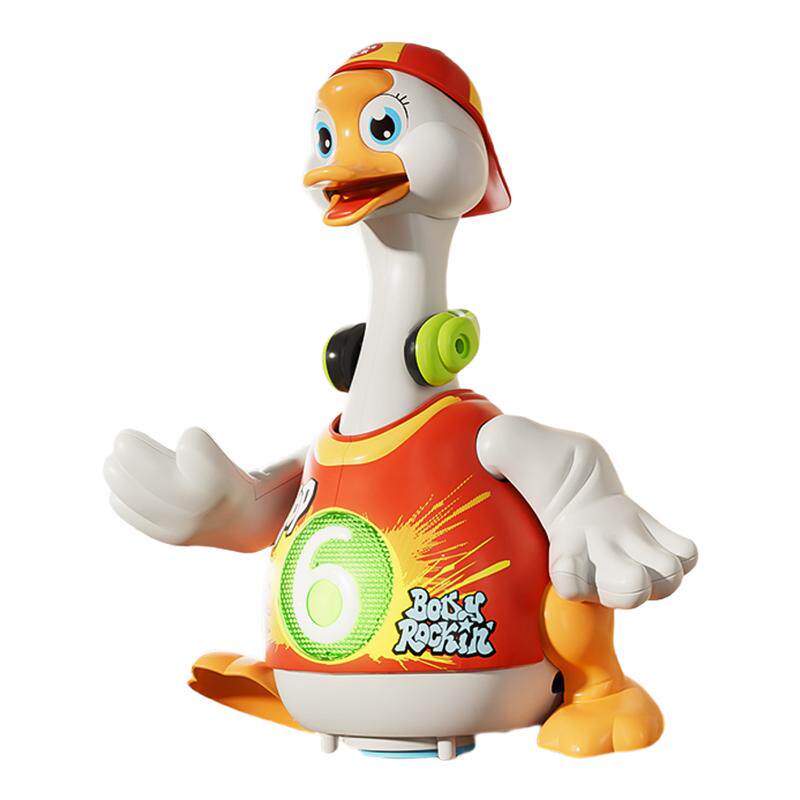 汇乐玩具摇摆鹅唱歌跳舞鸭宝宝抬头学爬引导0-1岁儿童玩具礼物