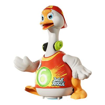 汇乐玩具摇摆鹅唱歌跳舞鸭宝宝抬头学爬引导0-1岁儿童玩具礼物