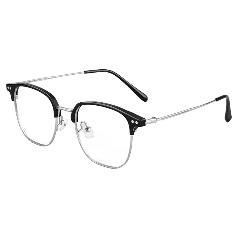 蔡司轻感近视眼镜框男款可配度数防蓝光镜片纯钛眼睛镜框架女