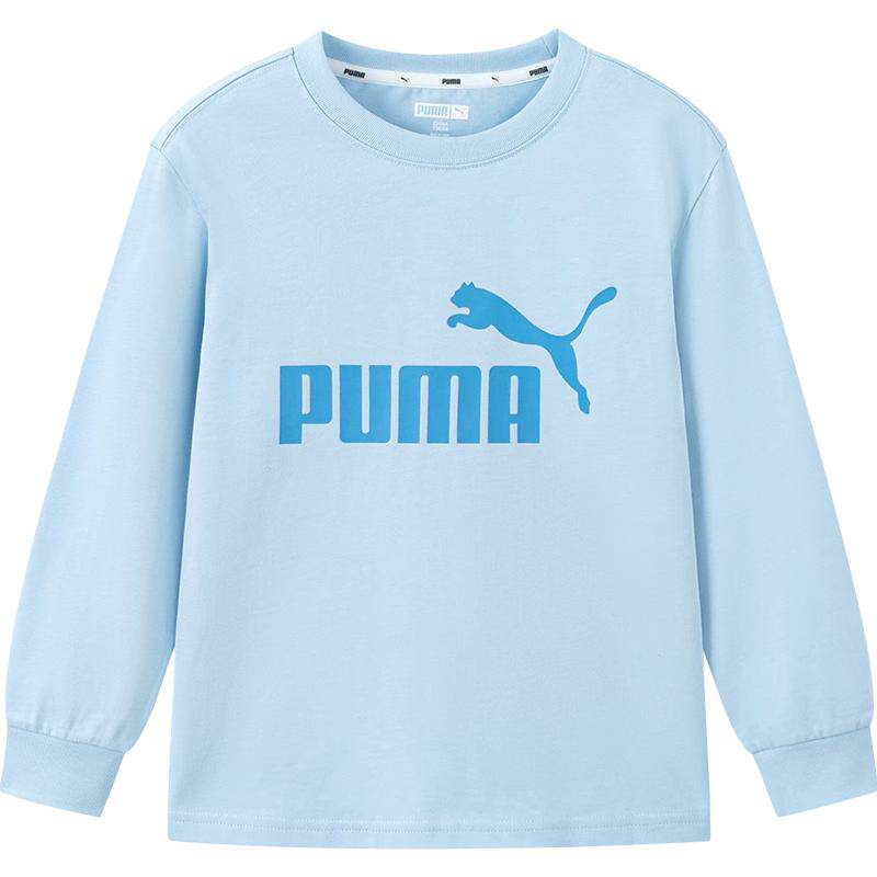 PUMA彪马儿童长袖T恤春季新款男女中大童纯棉百搭运动卫衣打底衫6
