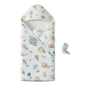 外出抱被 嫚熙婴儿包被初生婴儿秋冬包单纯棉a类包巾四季 百补