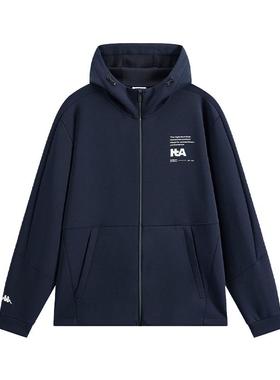 Kappa卡帕男装2025冬季新款简约复古百搭针织连帽外套K0F72MK40