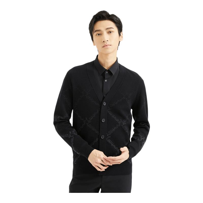 【羊绒混纺】利郎青年商务毛衣2025秋季时尚保暖针织毛衫Q4QMS102