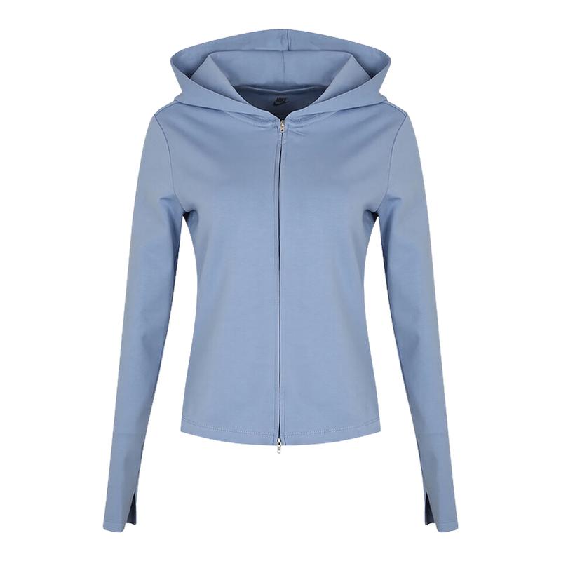 Nike耐克女子运动外套26秋新品双拉链修身连帽针织夹克IM8380-486
