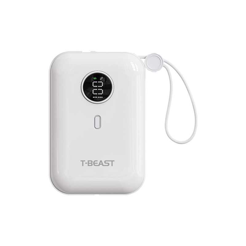 【充电宝3C认证可上飞机】拾光兽T-BEAST超迷你小巧便携自带线大容量10000毫安移动电源适用苹果安卓