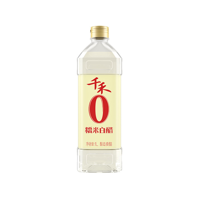 千禾0糯米白醋1L调料酿造米醋炒菜凉拌蘸料零添加醋官方旗舰店