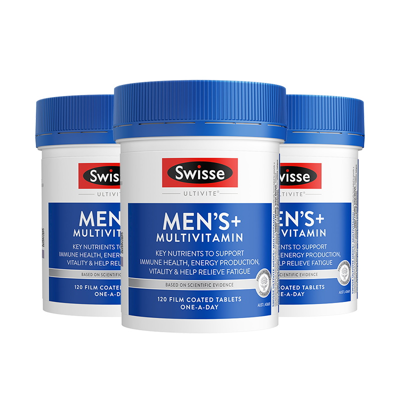 【自营】Swisse斯维诗升级版男士复合维生素b族120片*3高活性成分