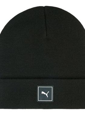 PUMA彪马运动帽冬季男女保暖复古休闲高顶针织帽毛线帽 026409-01