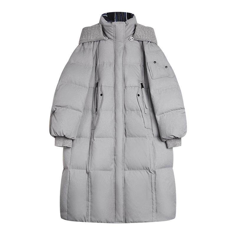 ELLE90白鸭绒针织拼接被子羽绒服女2025冬新款保暖加厚长款外套,女装/女士精品,羽绒服,淘宝优惠券,粉丝福利购,淘宝优惠卷