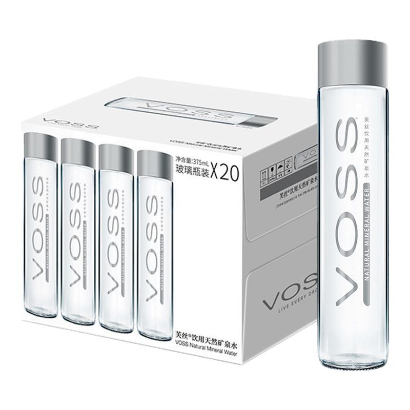 VOSS芙丝天然矿泉水弱碱性水375ml瓶高端玻璃瓶饮用水国产图片
