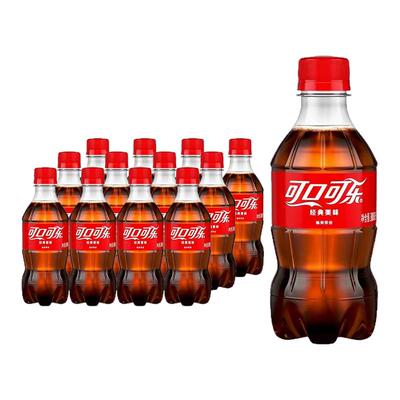 可口可乐300ml*6/12瓶碳酸饮料装汽水