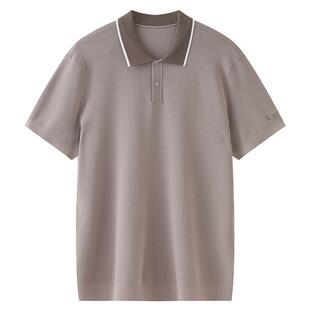 男2025夏季 POLO衫 利郎青年商务短袖 休闲短tQ5XTX506 光泽丝滑