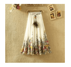 Grandwish Women Bohemian skirts Floral skirt Beach skirts (3)