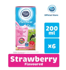 Dutch Lady Purefarm UHT Milk- STRAWBERRY (200ml x 6)