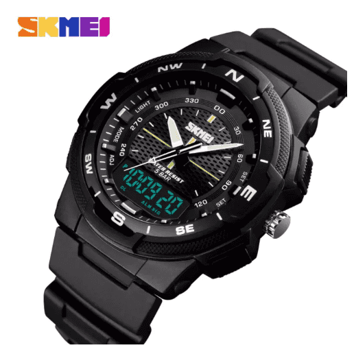 SKMEI New Men Sports Waterproof Watches Military Fashion Watch Chrono Dual Display Outdoor Digital Wristwatches Male Clock 1454 Jam Tangan Lelaki/Man