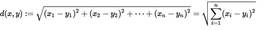 欧几里得距离公式