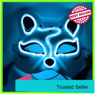 10 Color Fox Half Face Mask Neon Lights