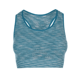 USA Pro Womens Seamless Crop Top (Teal Space)