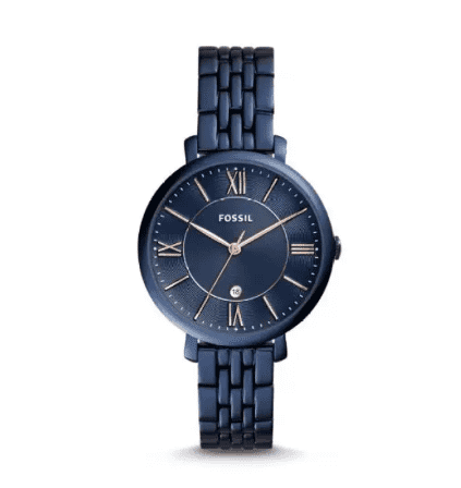 [Authentic] Fossil Jacqueline Three-Hand Date Blue Stainless Steel Women Ladies Watch ES4094