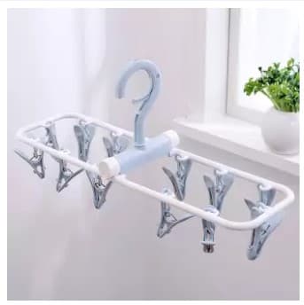 Locaupin Home 12pcs Clip Foldable Clip Hanger Clother Hanger Clothes Wardrobe