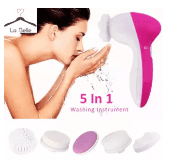 LABELLE- [5 In 1] Body Face Skin Care Cleaning Wash Brush SPA Facial Beauty Relief Massage