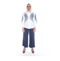 RUPA EMBROIDERED LINEN WHITE BLOUSE