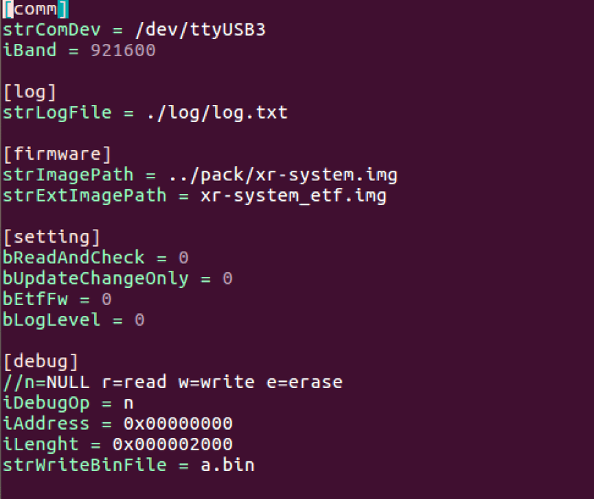 uart setting